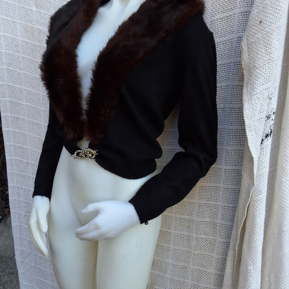Vintage Cashmere & Fox Cardigan S-L - Picture 13 of 16
